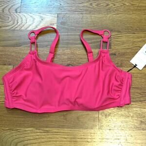 Shade & Shore Women’s 34D Pink Adjustable Wire Swim Suit Bikini Top New Barbie